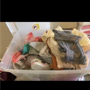 Clear Plastic Storage Bin with Lid